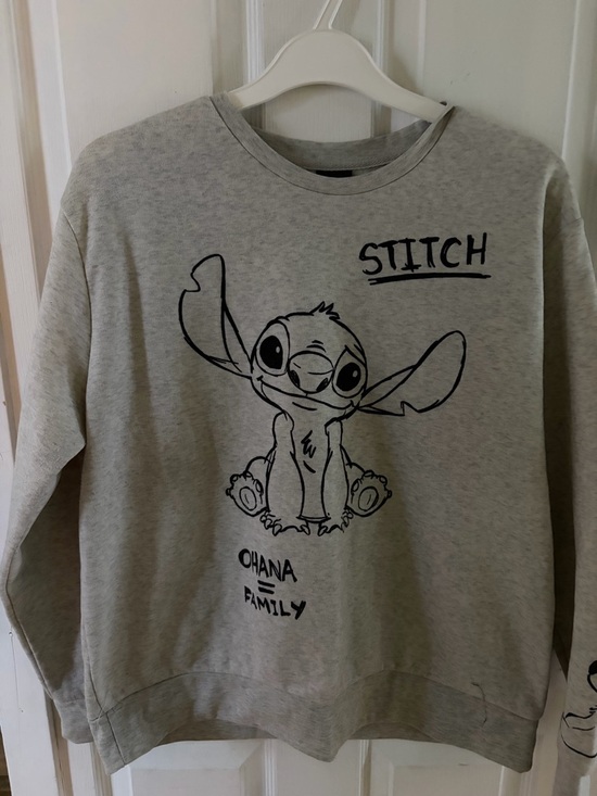 Disney Tops - Disney Gray Stitch Ohana Pullover